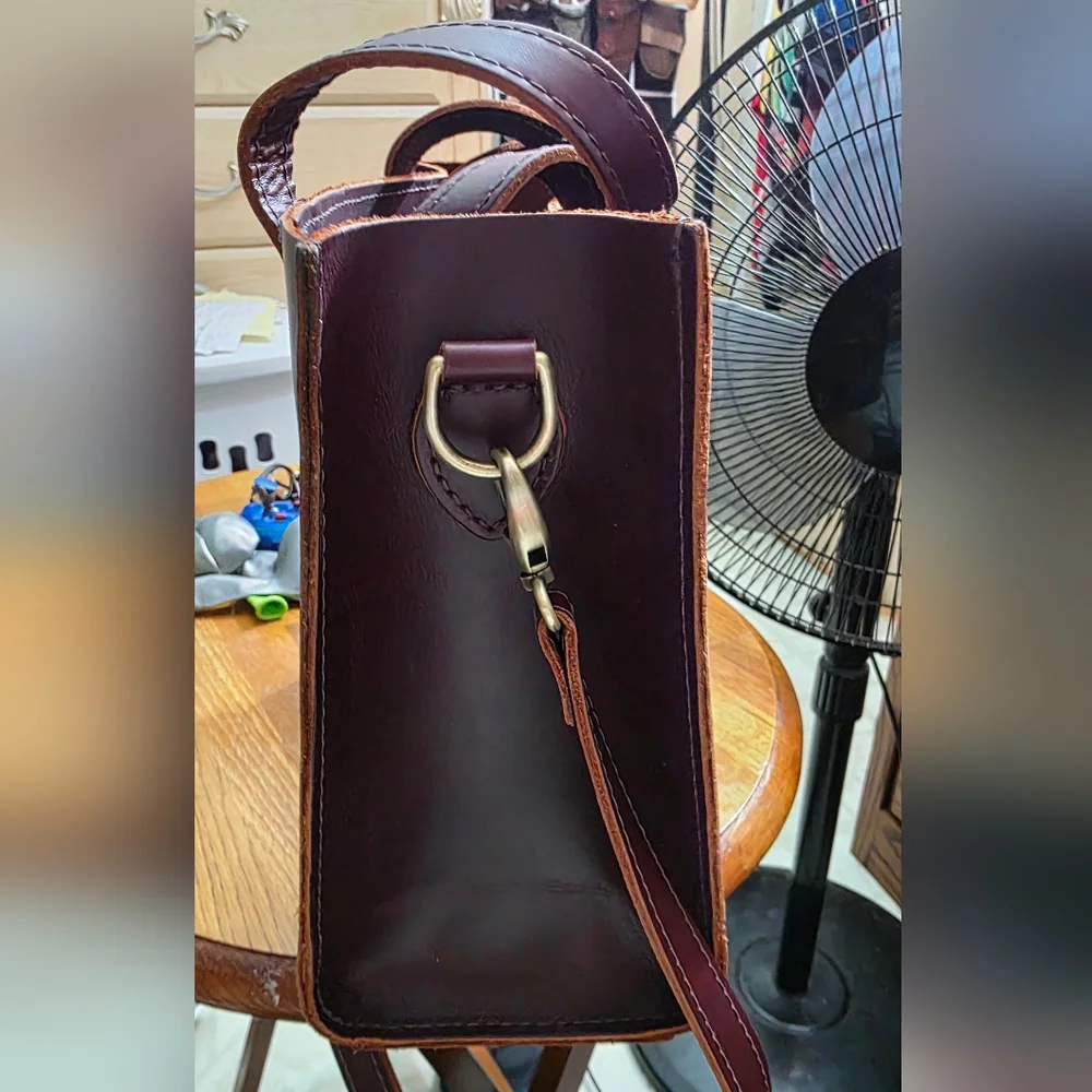 Portland Leather Deep Brown Leather Tote Bag - Picture 5 of 8